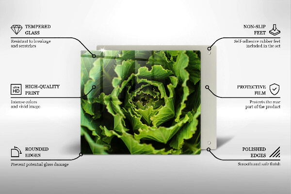 Skärbräda av glas Äter salladsblad