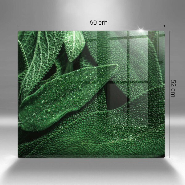 Skärbräda av glas Blad av växten