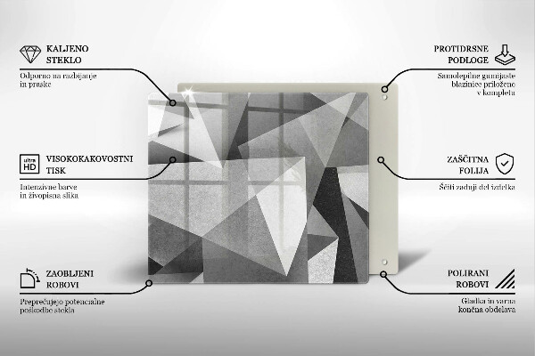 Skärbräda av glas Konkret skarp abstraktion