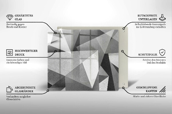 Skärbräda av glas Konkret skarp abstraktion