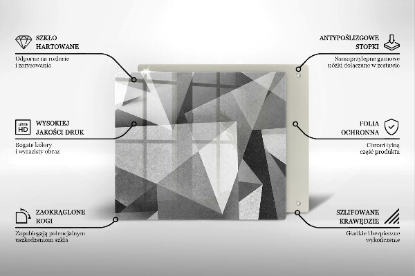 Skärbräda av glas Konkret skarp abstraktion