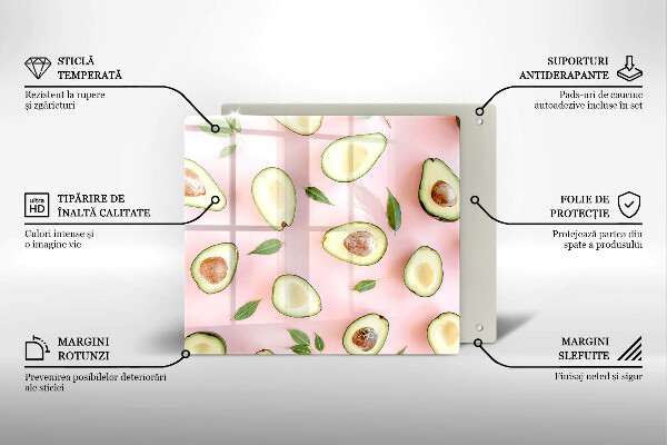 Skärbräda av glas Avokado mönster