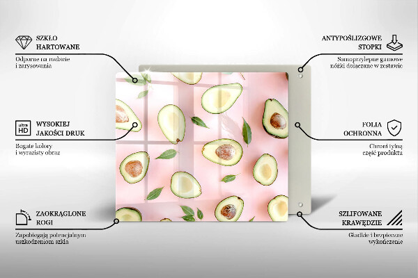 Skärbräda av glas Avokado mönster