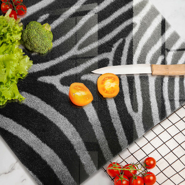Skärbräda av glas Zebra ränder