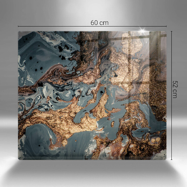 Skärbräda av glas Gyllene stenstruktur