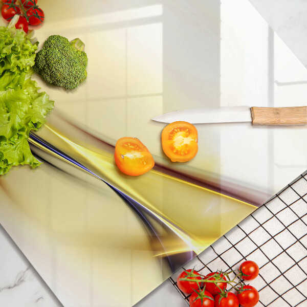 Skärbräda av glas Abstraktion ljusa linjer