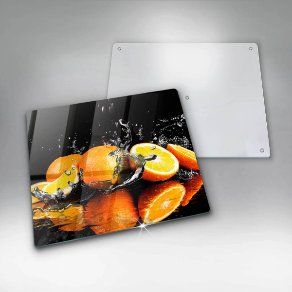 Skärbräda av glas Saftig orange frukt