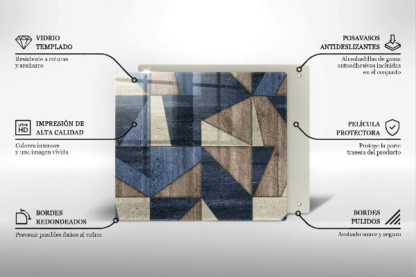 Skärbräda av glas Geometrisk abstraktion