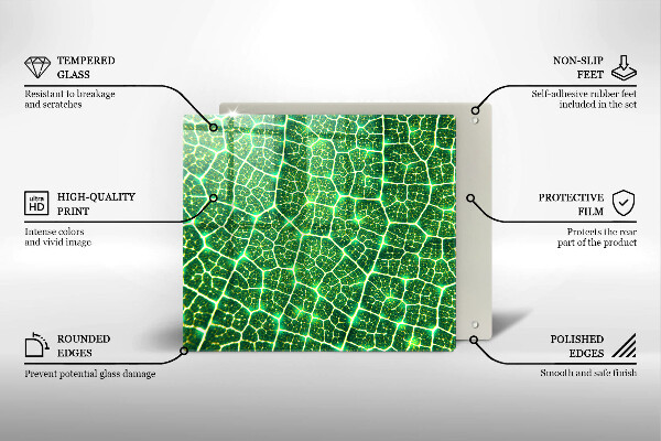 Skärbräda av glas Bladstruktur