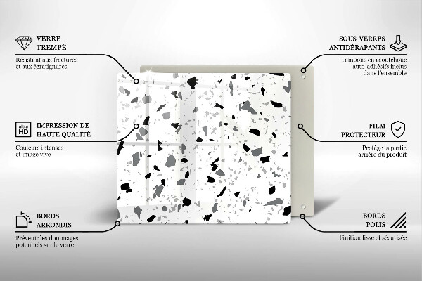 Skärbräda av glas Dekorativ sten gres