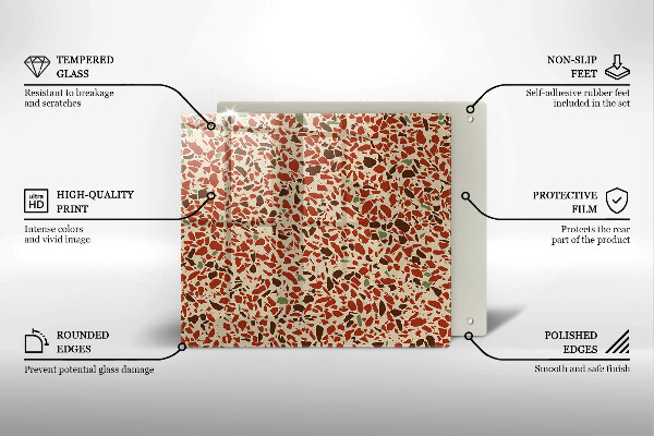 Skärbräda av glas Litet stengods