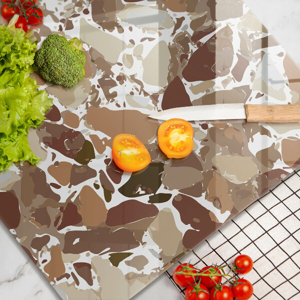 Skärbräda av glas Sten dekorativa fläckar