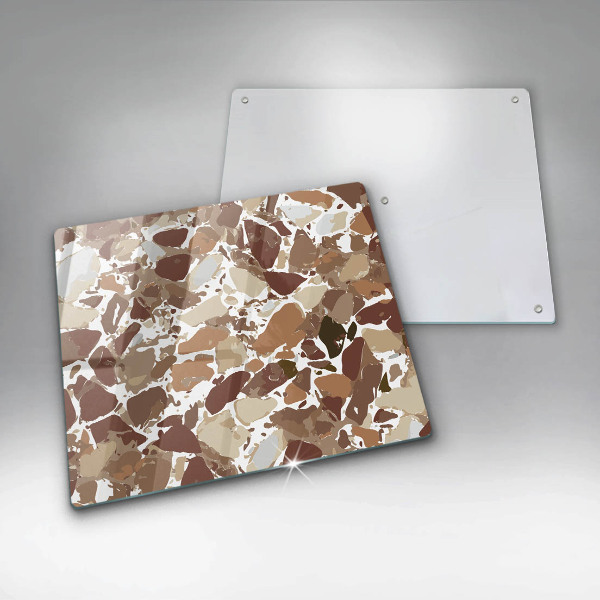 Skärbräda av glas Sten dekorativa fläckar