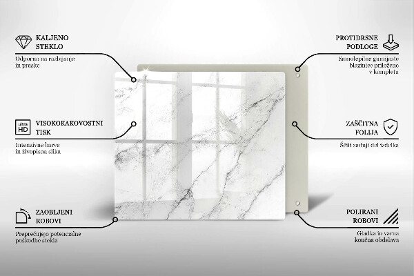 Skärbräda av glas Elegant marmorstruktur