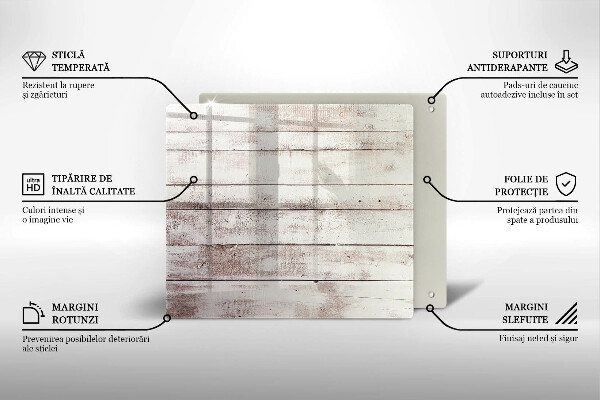 Skärbräda av glas Gamla träskivor