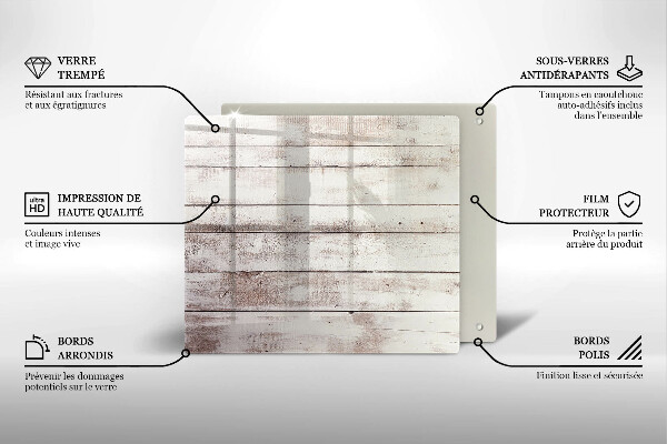 Skärbräda av glas Gamla träskivor