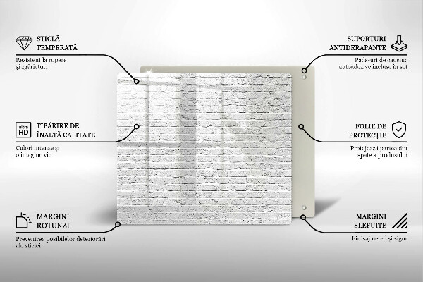 Skärbräda av glas Vägg tegelvägg