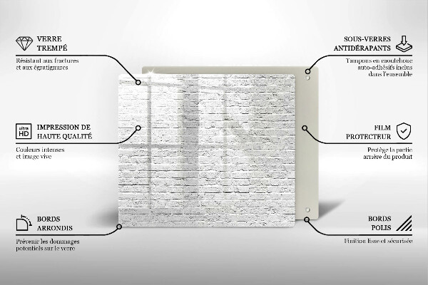 Skärbräda av glas Vägg tegelvägg