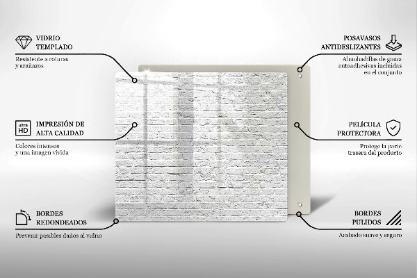 Skärbräda av glas Vägg tegelvägg