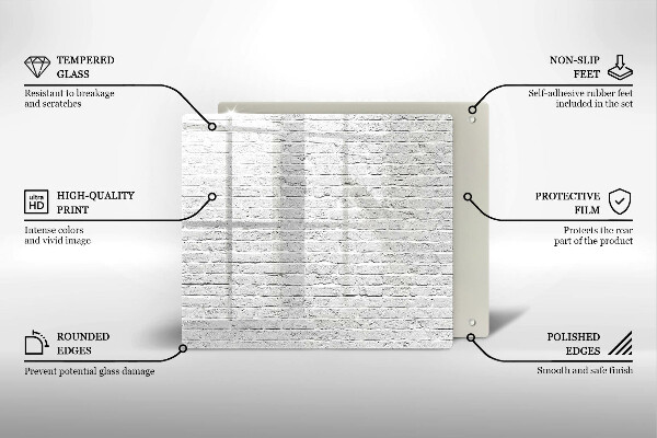 Skärbräda av glas Vägg tegelvägg