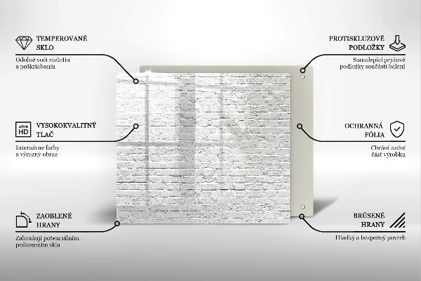 Skärbräda av glas Vägg tegelvägg