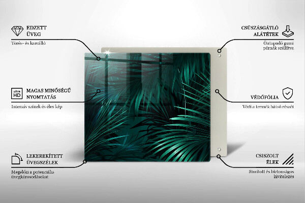 Skärbräda av glas Vilda djungellöv