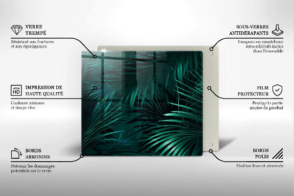 Skärbräda av glas Vilda djungellöv