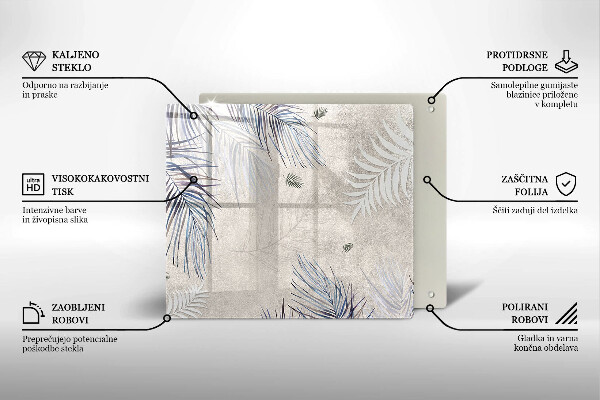 Skärbräda av glas Subtila blad