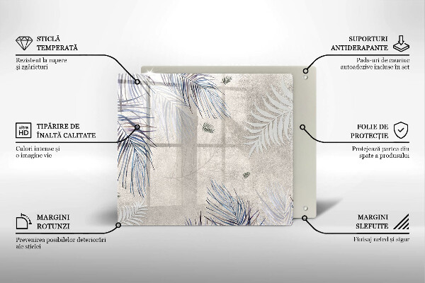 Skärbräda av glas Subtila blad