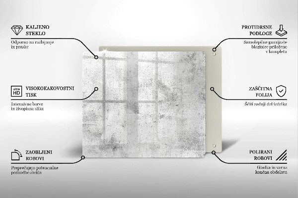 Skärbräda av glas Betongstruktur
