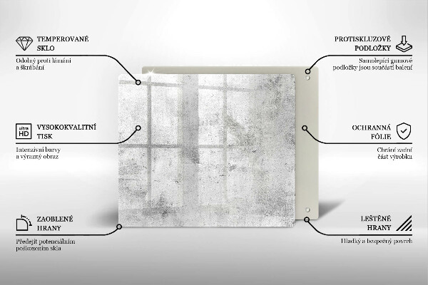 Skärbräda av glas Betongstruktur