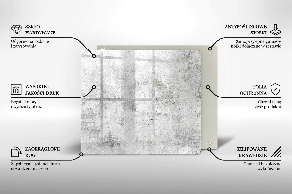 Skärbräda av glas Betongstruktur