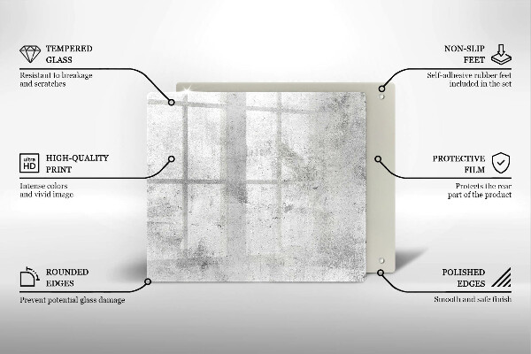 Skärbräda av glas Betongstruktur