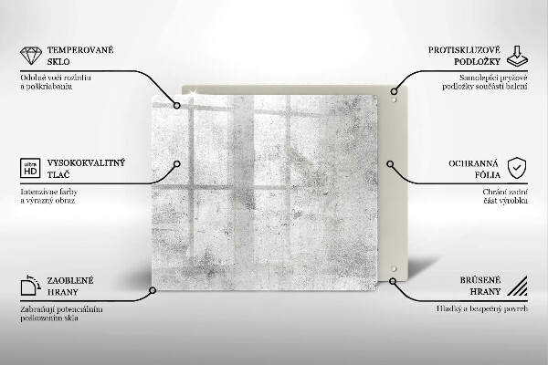 Skärbräda av glas Betongstruktur