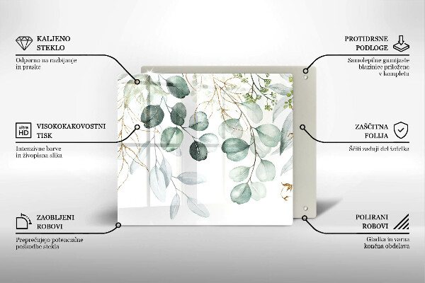 Skärbräda av glas Målade växter
