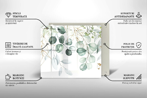 Skärbräda av glas Målade växter