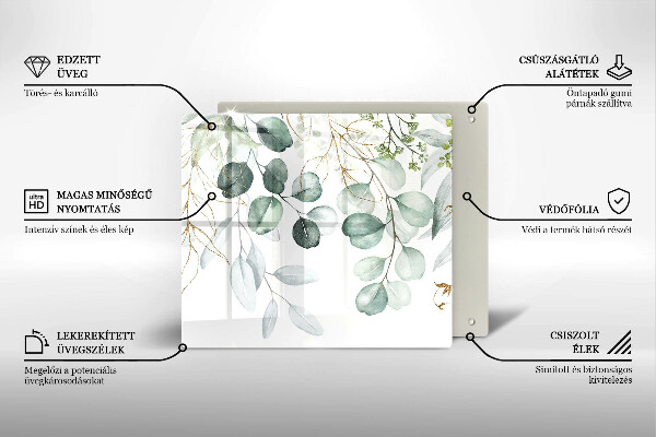 Skärbräda av glas Målade växter