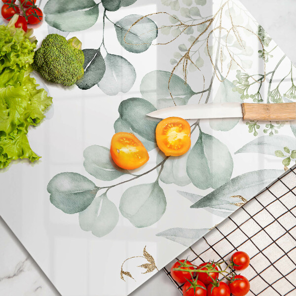 Skärbräda av glas Målade växter