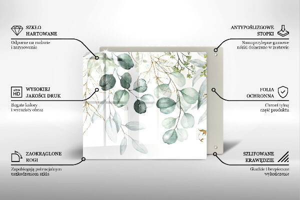 Skärbräda av glas Målade växter