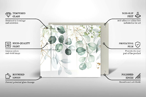 Skärbräda av glas Målade växter