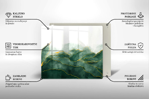 Skärbräda av glas Abstrakt natur