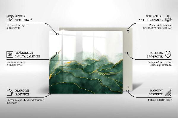 Skärbräda av glas Abstrakt natur