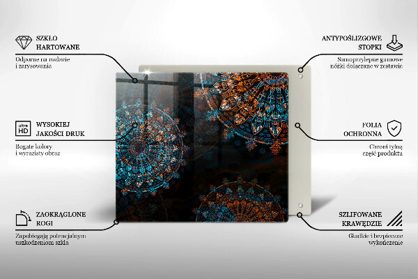 Skärbräda av glas Boho vintage hjul