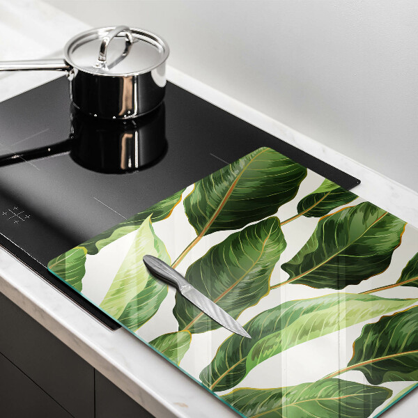 Skärbräda av glas Bananblad