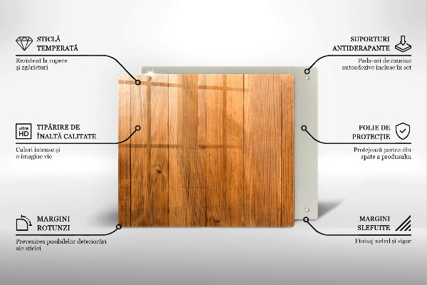 Skärbräda av glas Träskivor