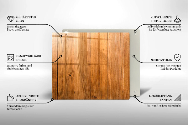 Skärbräda av glas Träskivor
