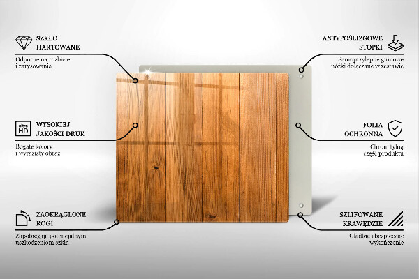 Skärbräda av glas Träskivor