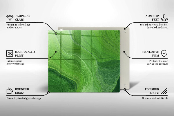 Skärbräda av glas Abstrakt konsistens