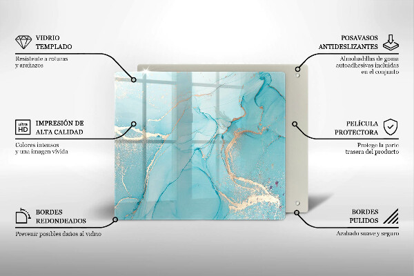 Skärbräda av glas Abstrakt sten