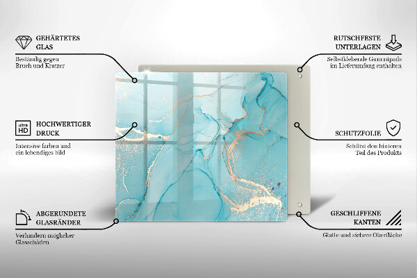 Skärbräda av glas Abstrakt sten